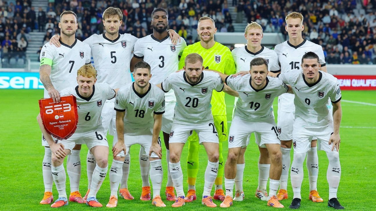 team photo for Áustria