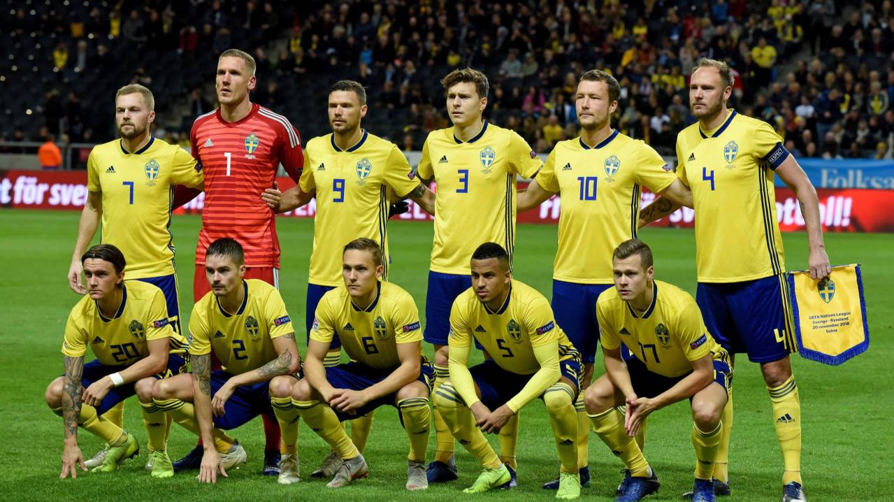 team photo for Suécia