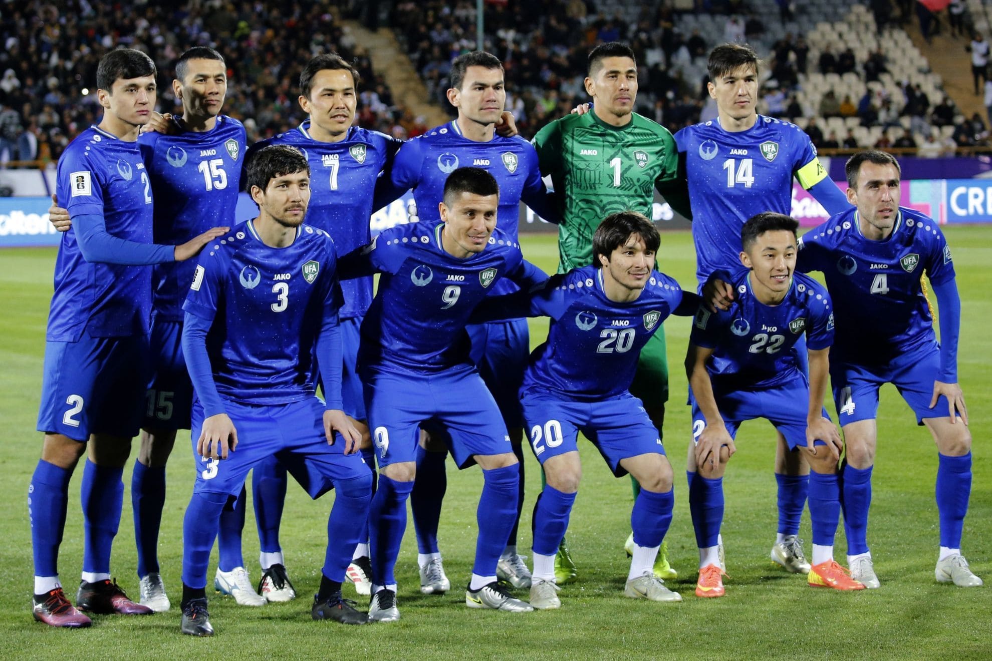team photo for Uzbequistão